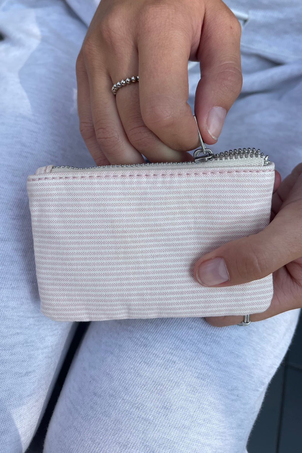 Light Pink White Stripes