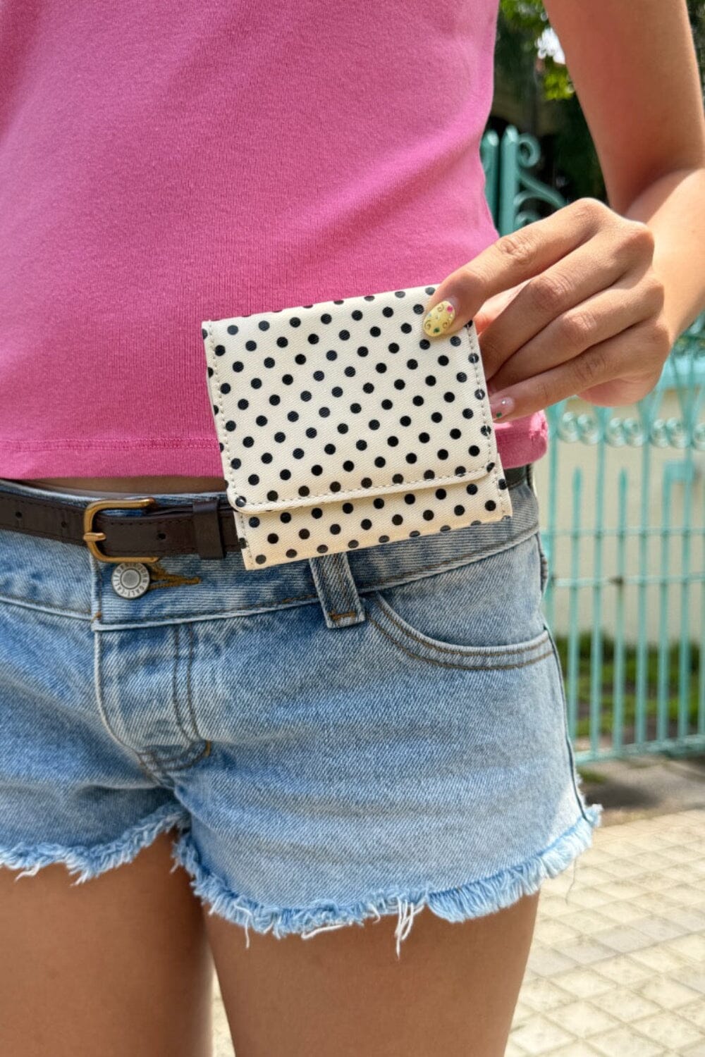 Polka Dots Card Case | White Black Polka Dots