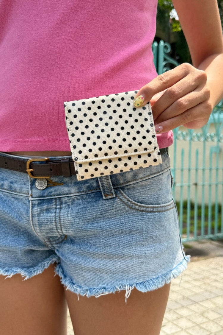 Polka Dots Card Case | White Black Polka Dots