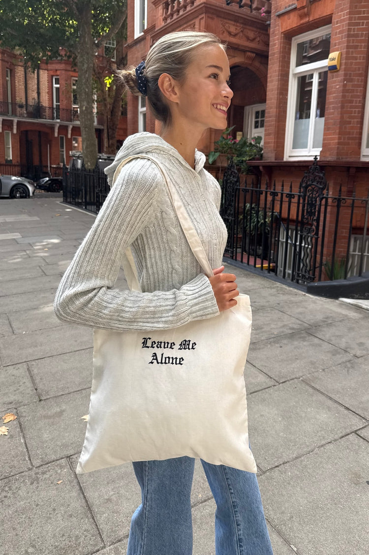 Leave Me Alone Tote Bag | Ivory
