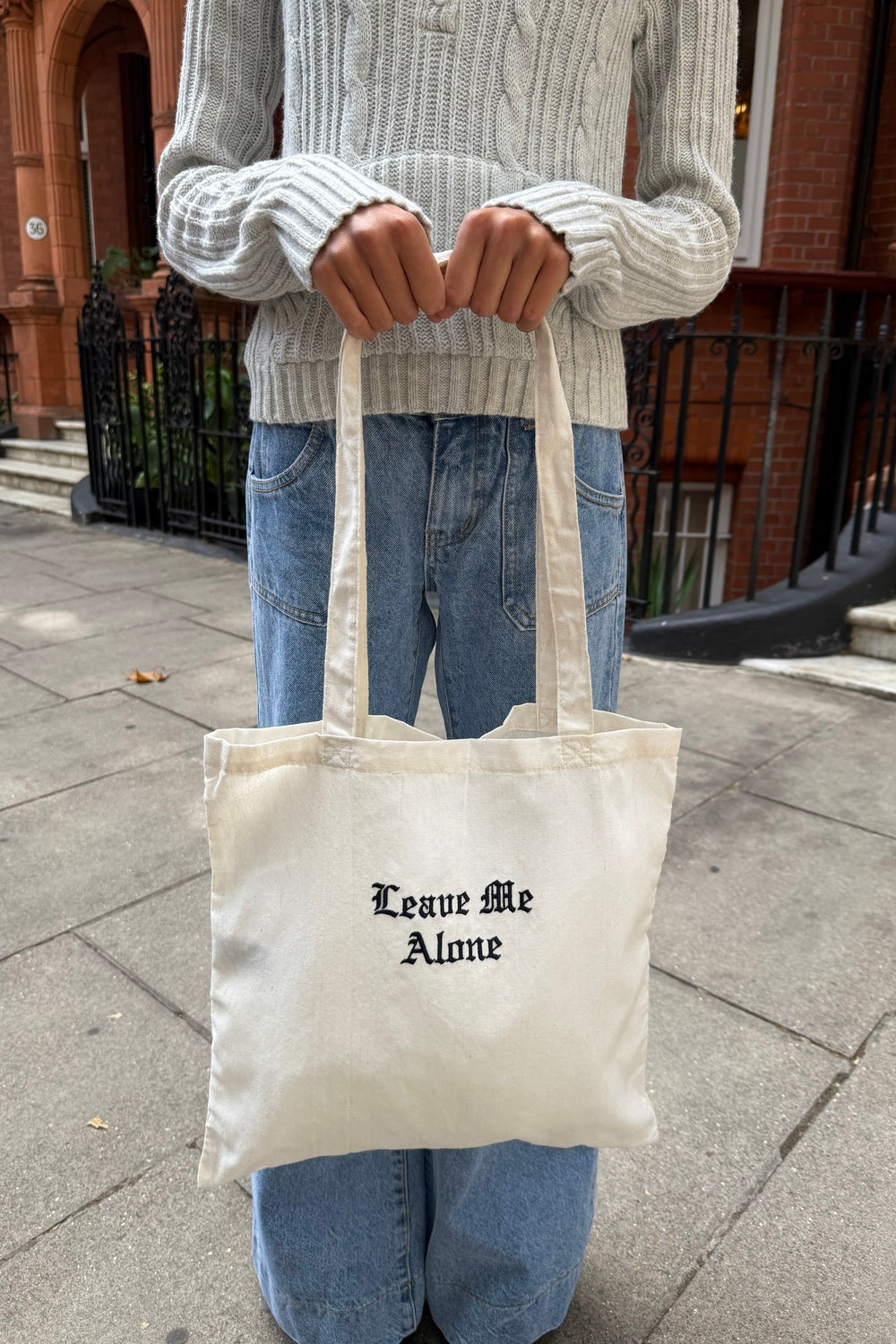 Leave Me Alone Tote Bag | Ivory