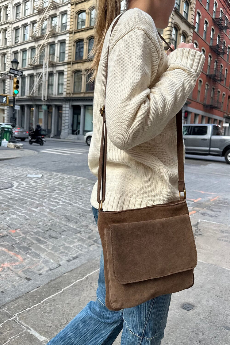 Suede Purse | Brown