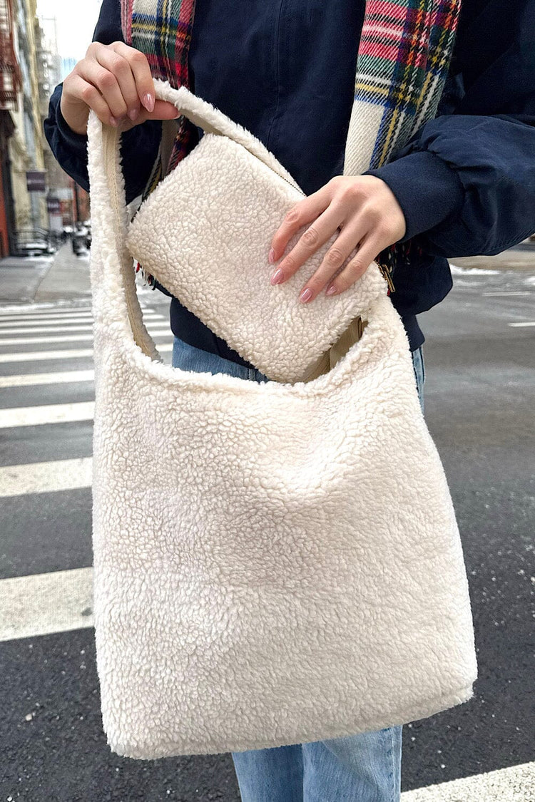 Sherpa Shoulder Bag | Natural White