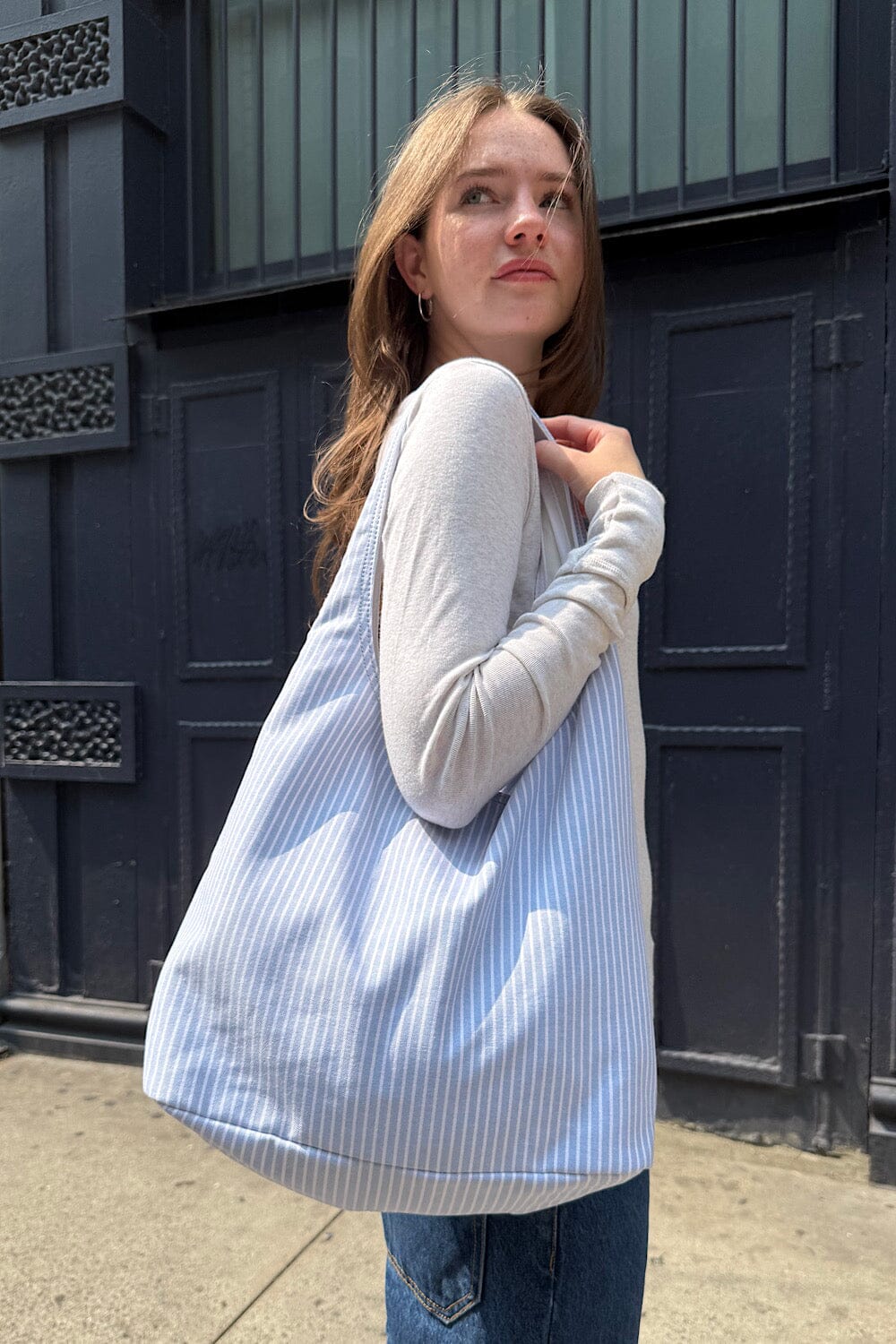 Blue With White Thin Stripes