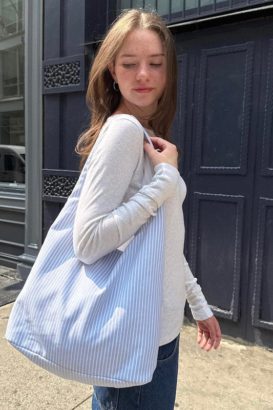 Blue With White Thin Stripes