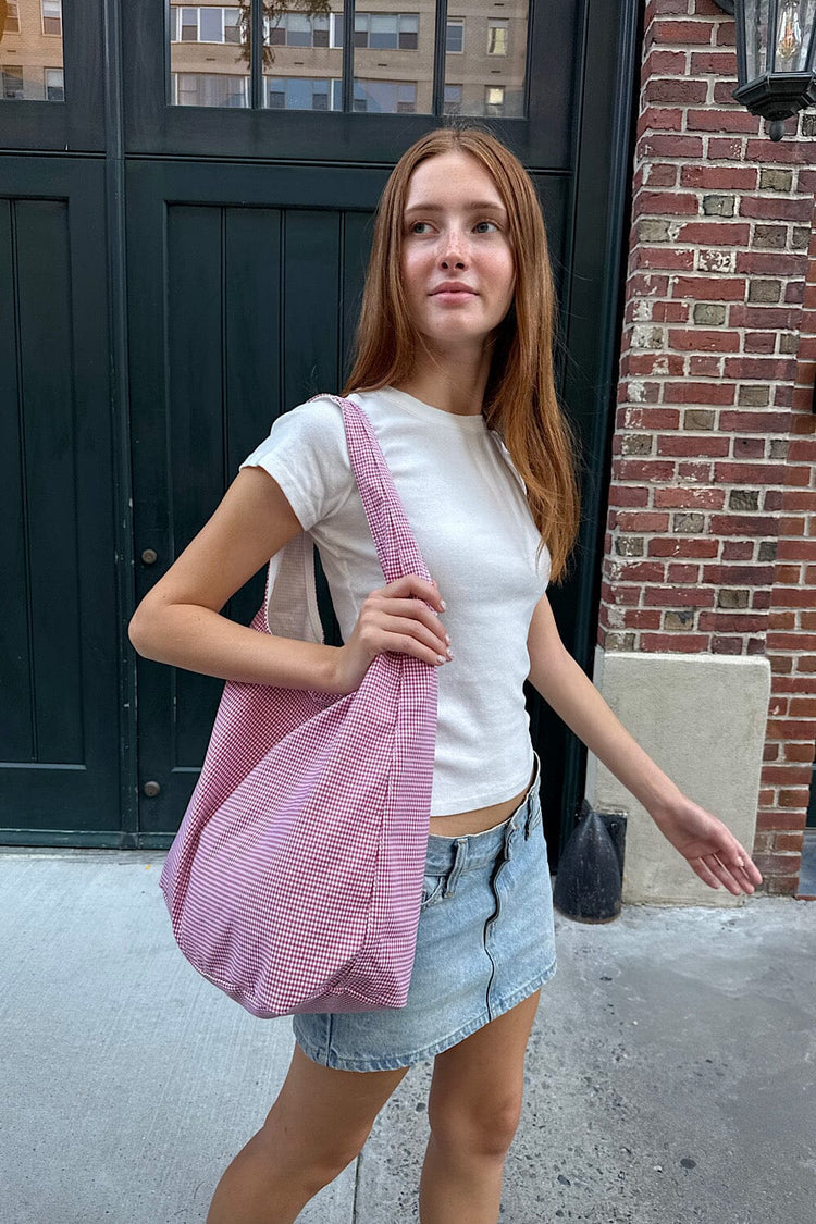 Gingham Shoulder Bag | Red Gingham