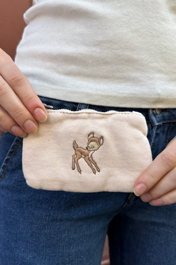 Deer Coin Purse | Light Peachy Pink