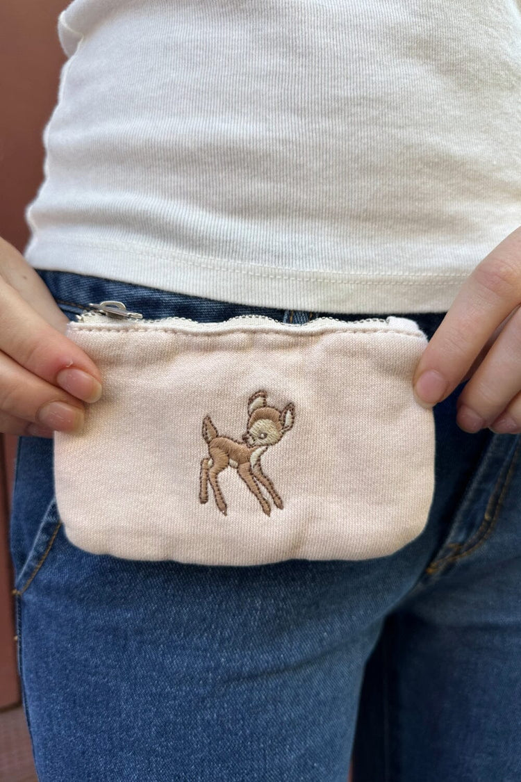 Deer Coin Purse | Light Peachy Pink