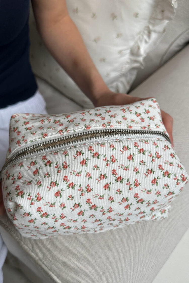 Roses Makeup Bag | Red Green Floral