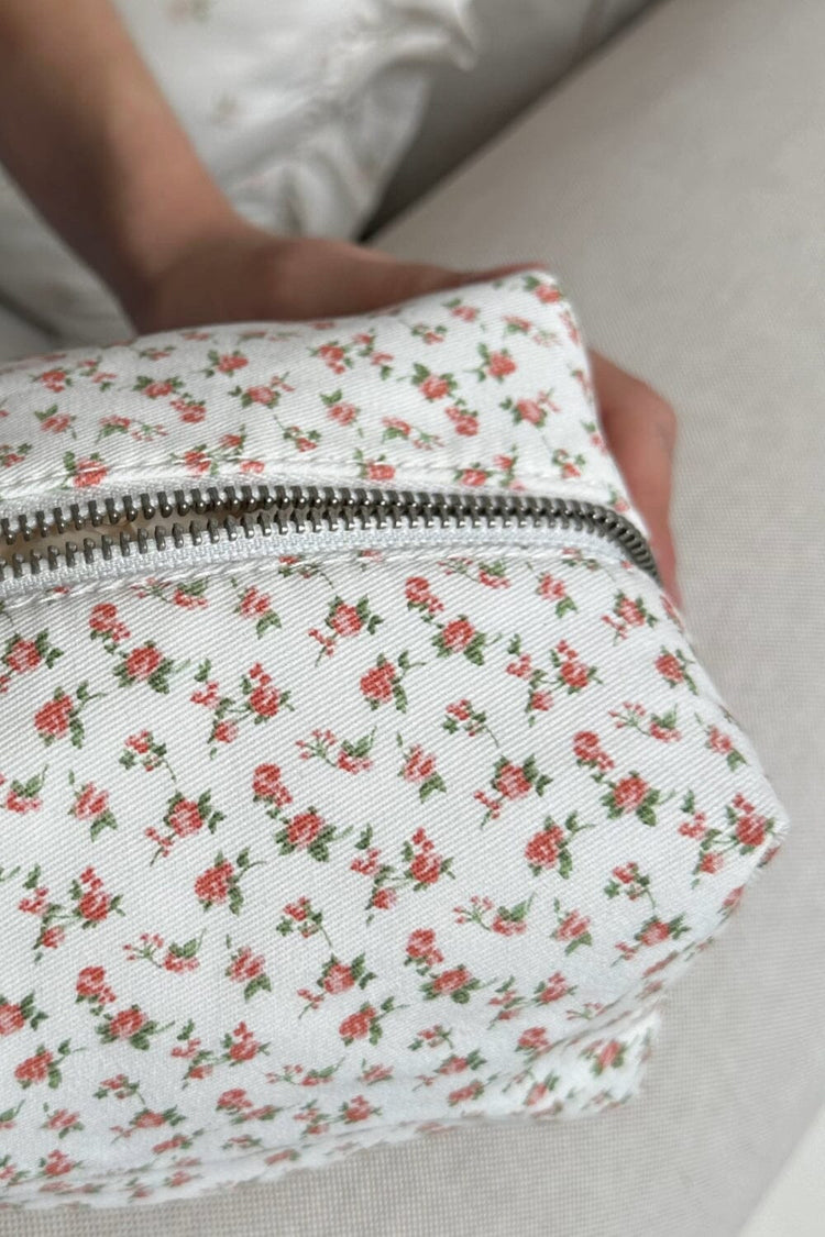 Roses Makeup Bag | Red Green Floral