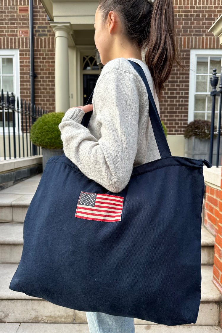 American Flag Tote Bag | Navy Blue