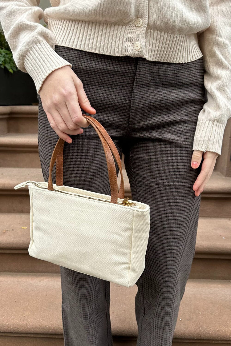 Mini Canvas Tote Bag | Ivory