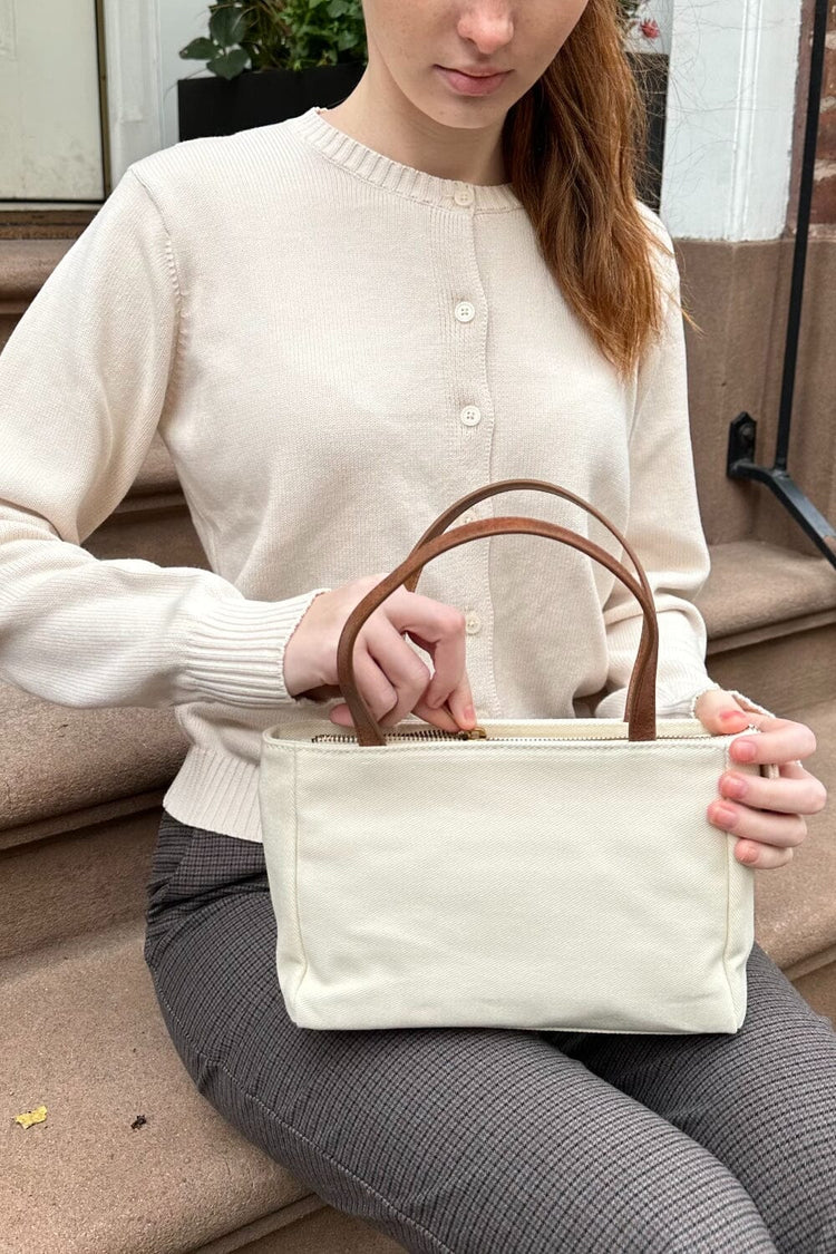 Mini Canvas Tote Bag | Ivory