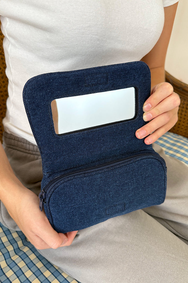 Denim Makeup Bag | Dark Denim
