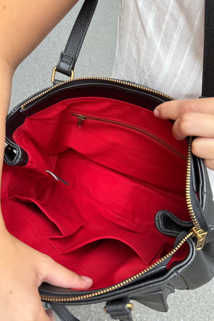 Leather Buckle Bag | Black