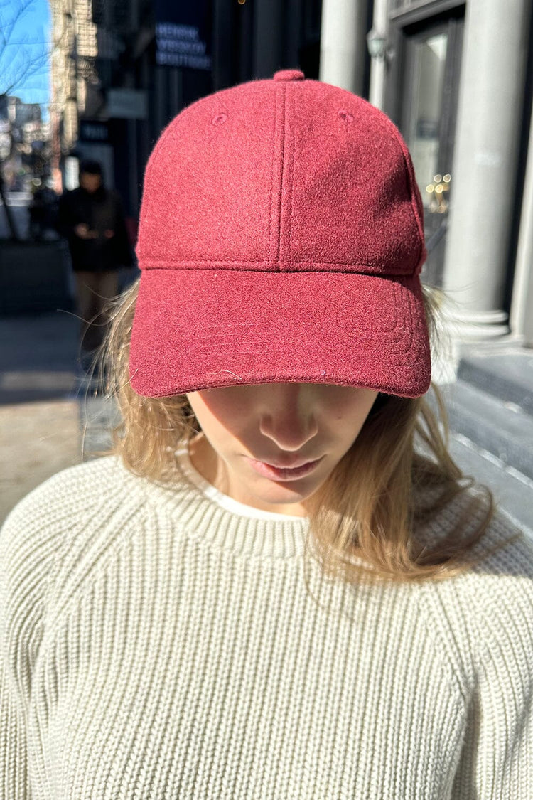 Katherine Felt Cap | Burgundy