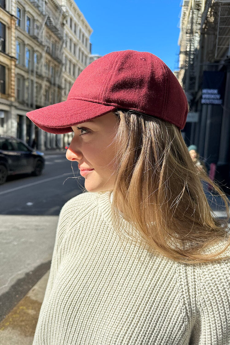 Katherine Felt Cap | Burgundy