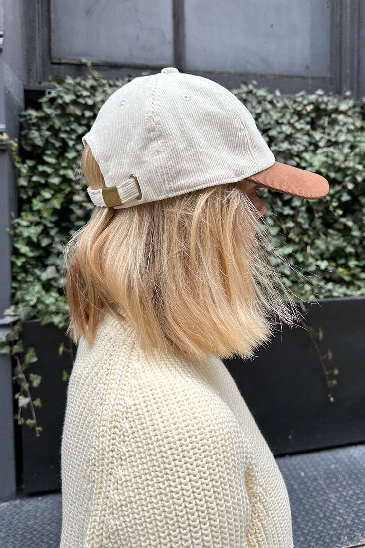 Katherine Corduroy Cap | Ivory