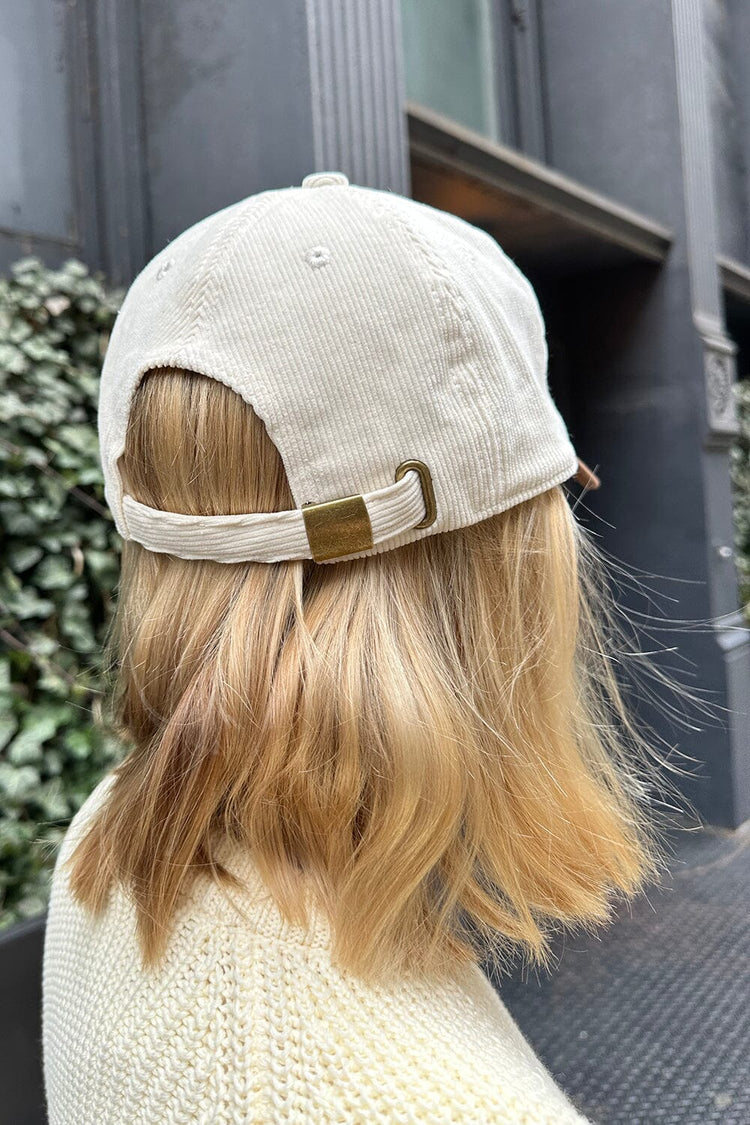 Katherine Corduroy Cap | Ivory