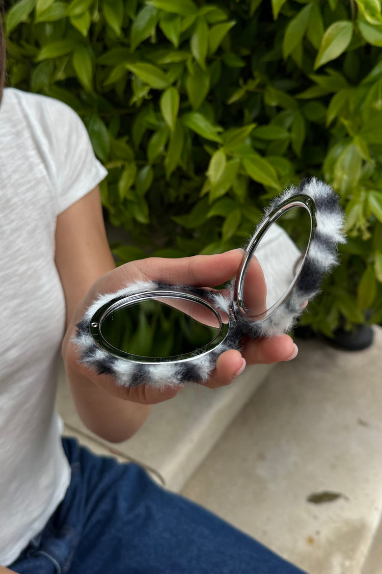 Faux Fur Mirror | Zebra Print