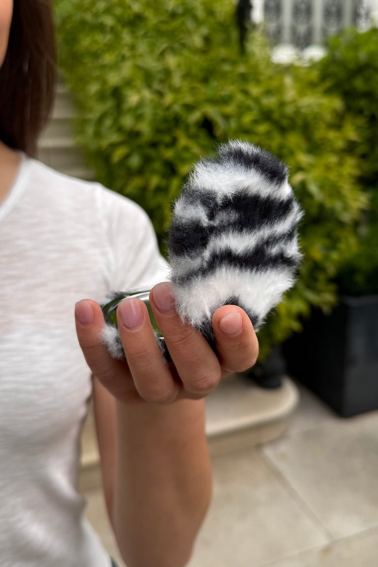 Faux Fur Mirror | Zebra Print