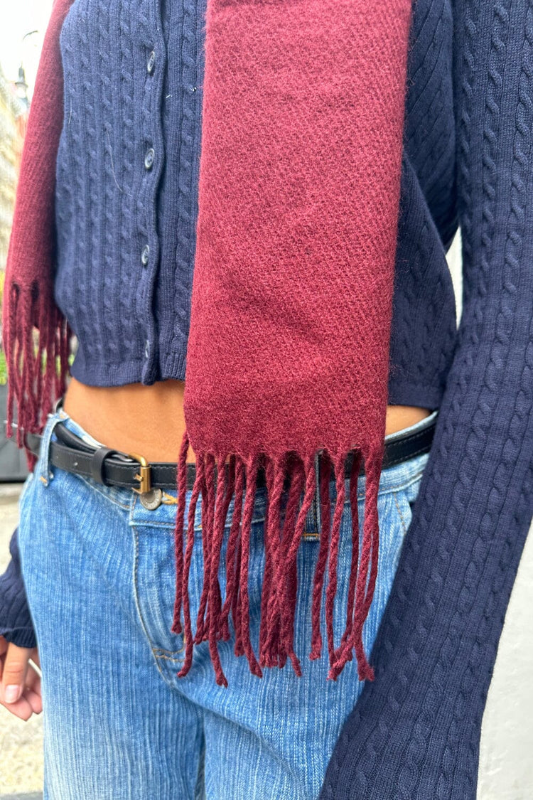 Tassel Scarf | Maroon