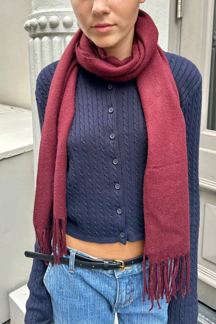 Tassel Scarf | Maroon