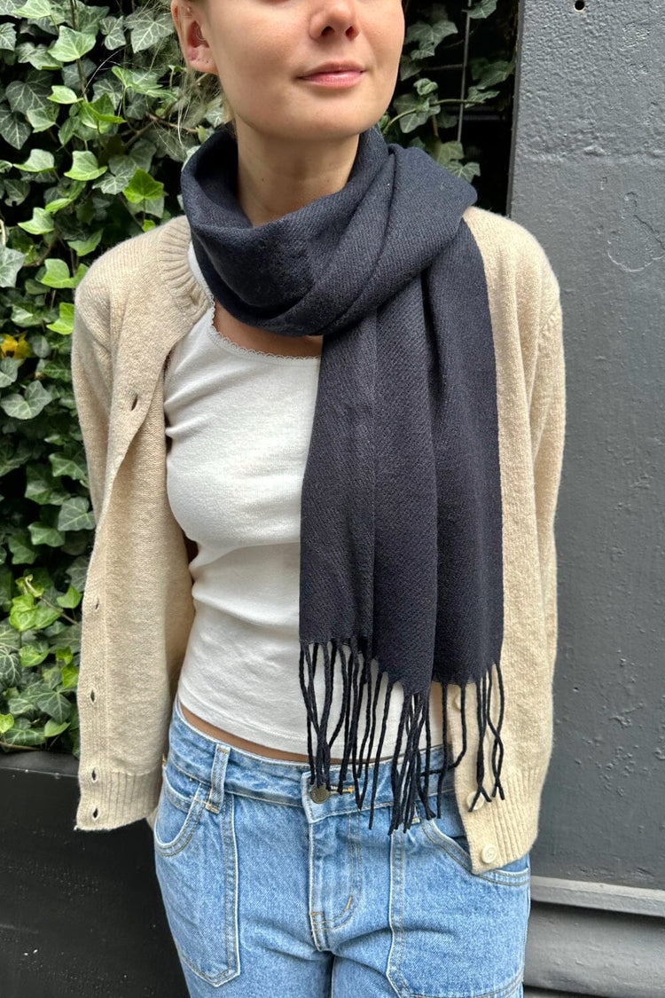 Tassel Scarf | Blue Navy