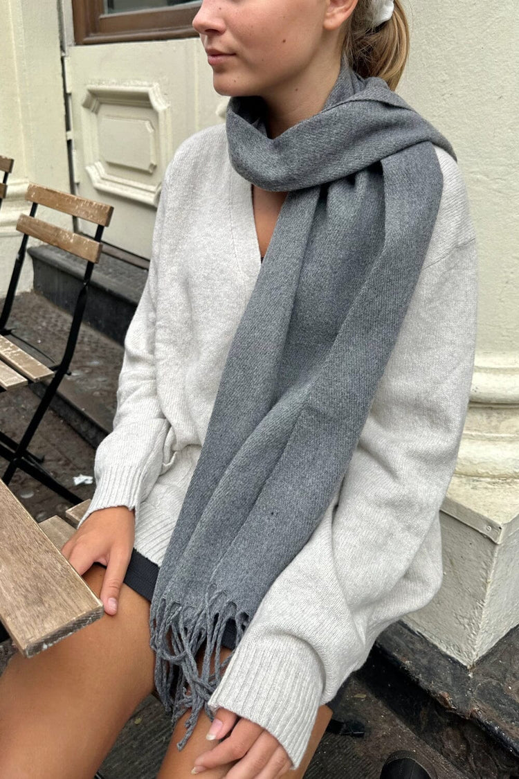 Tassel Scarf | Dark Grey