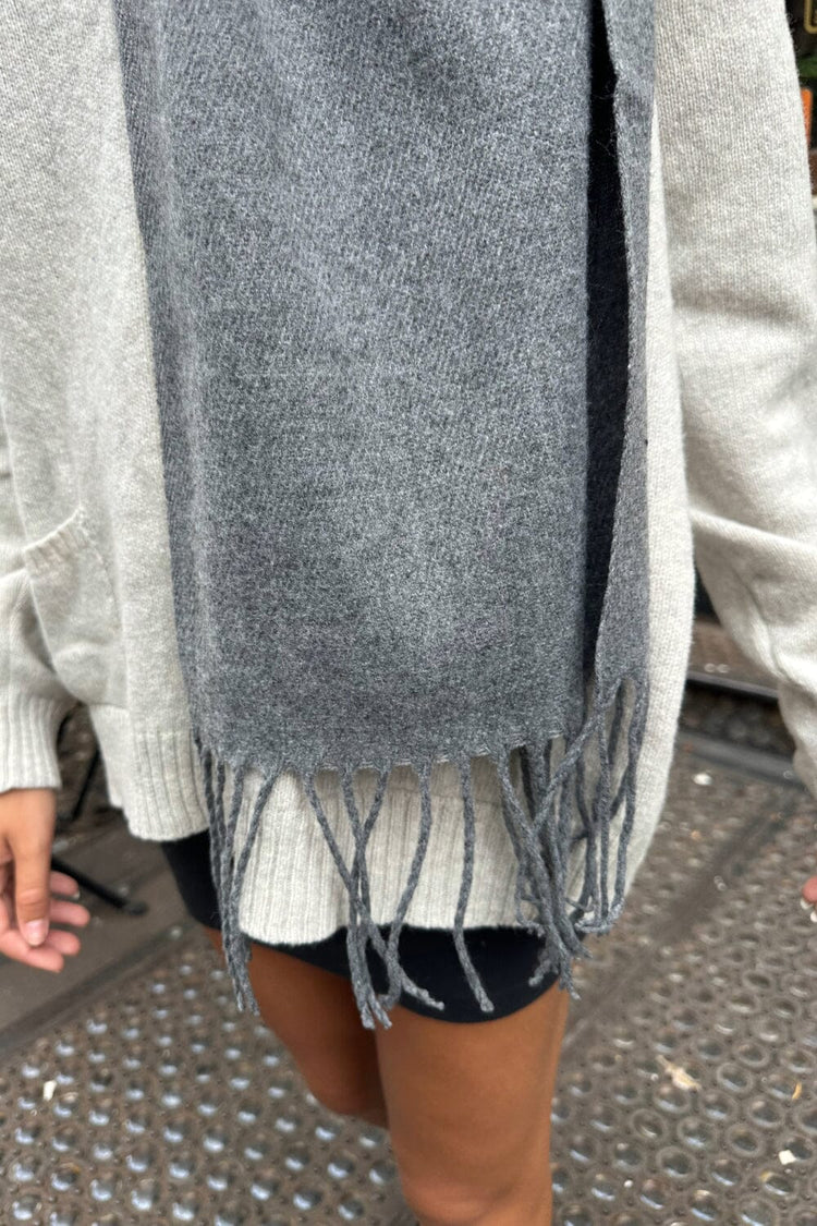 Tassel Scarf | Dark Grey