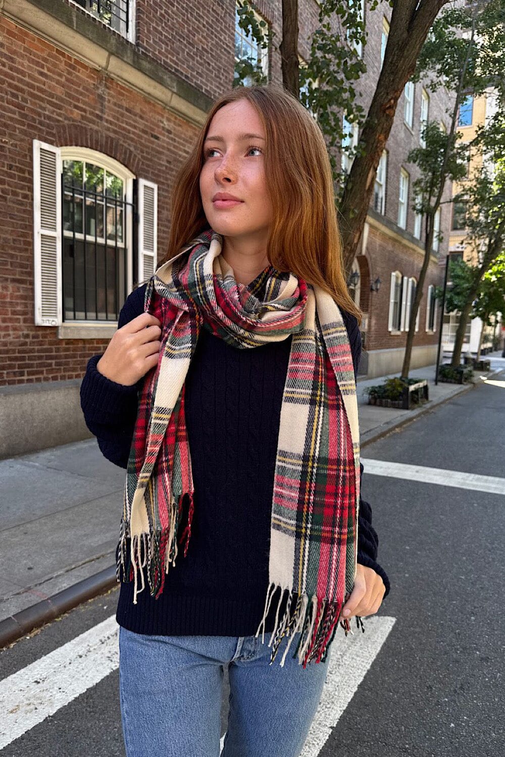Ivory Yellow Green Red Plaid