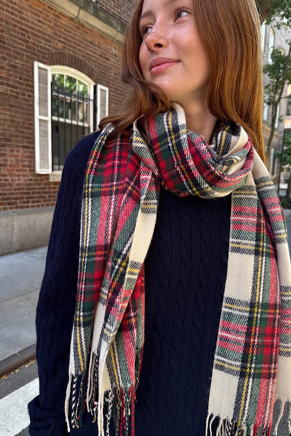 Ivory Yellow Green Red Plaid