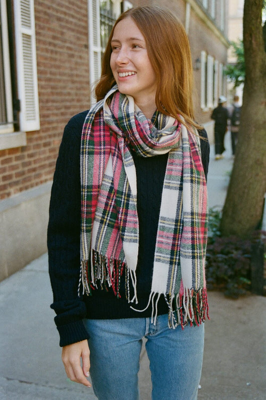 Ivory Yellow Green Red Plaid