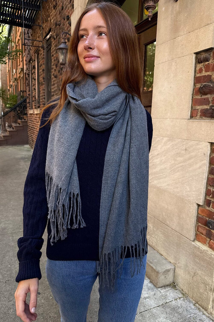 Tassel Scarf | Medium Heather Grey