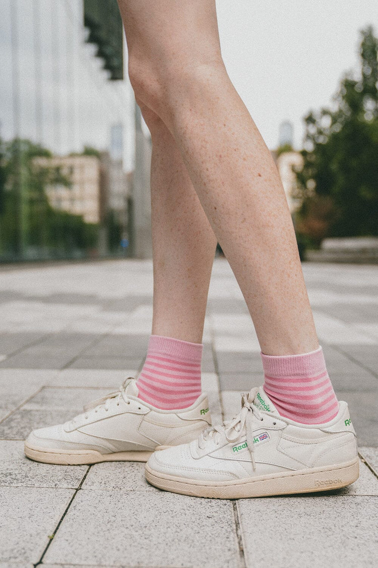 Striped Socks | Bubblegum Pink Stripes