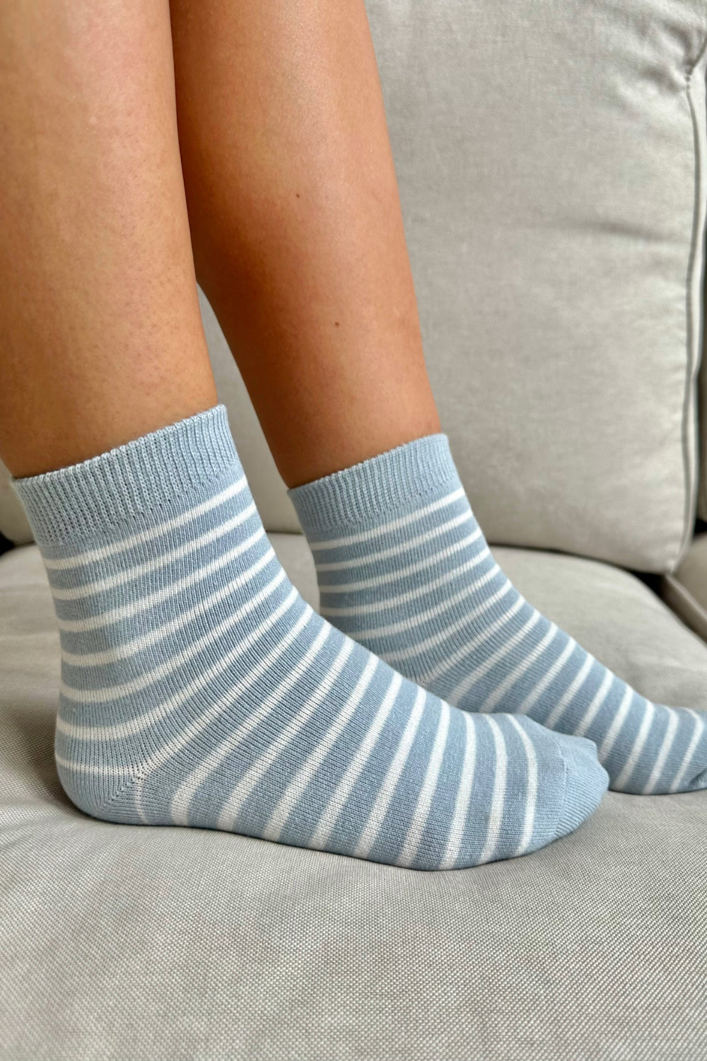 Sea Blue With White Stripes