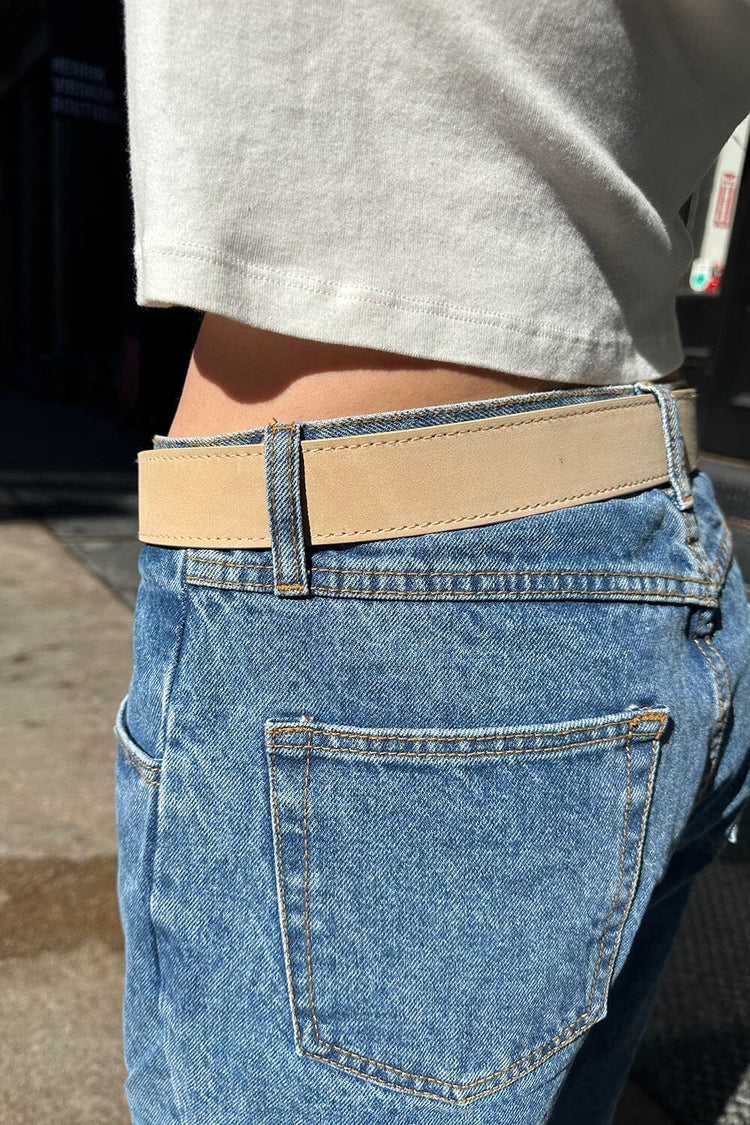 Leather Western Belt | Light Sand