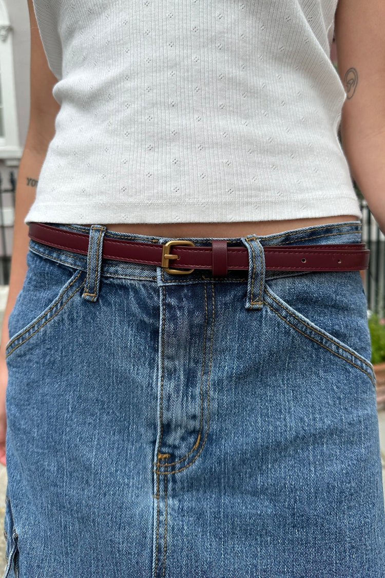 Thin Belt | Burgundy