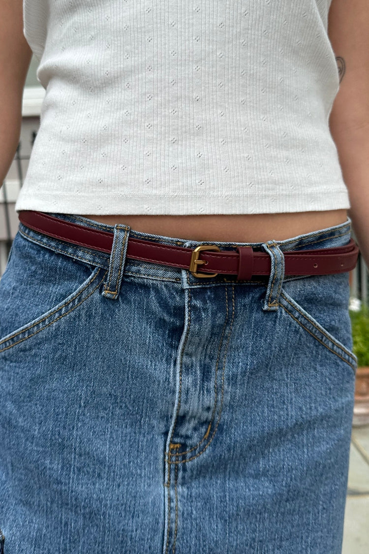 Thin Belt | Burgundy