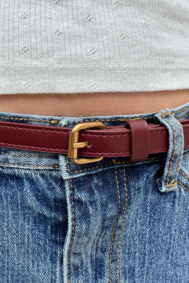 Thin Belt | Burgundy