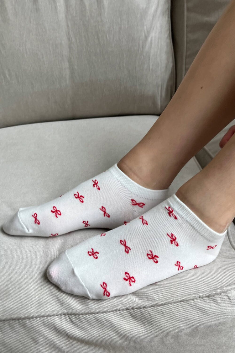 Bow Socks | White