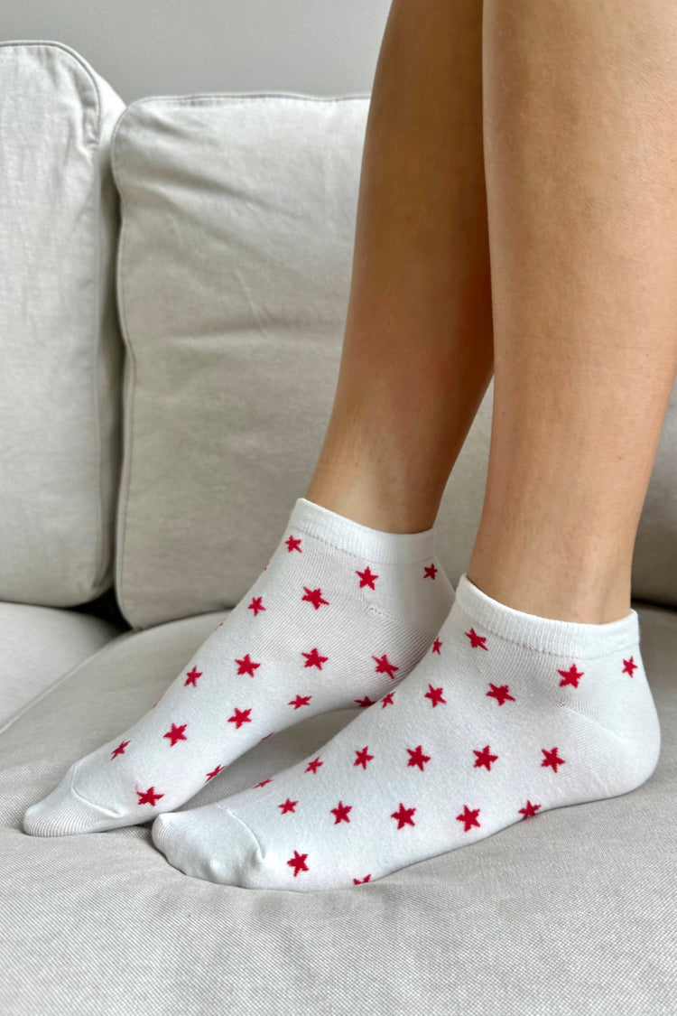 Stars Ankle Socks | White