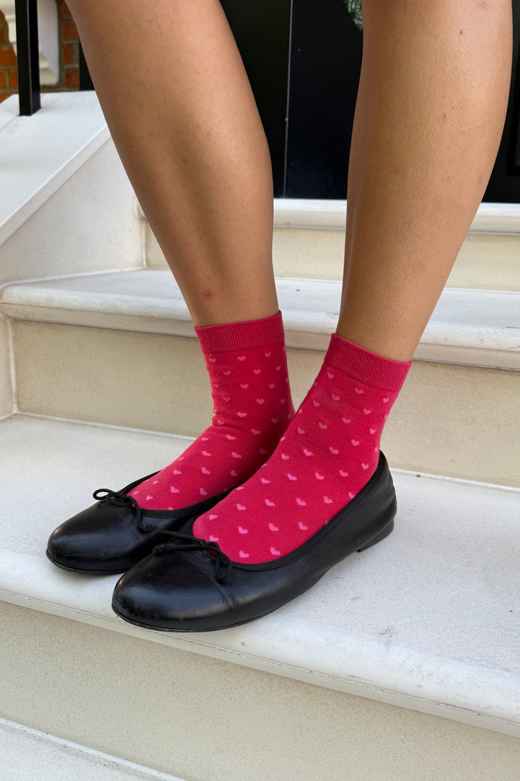 Heart Socks | Red Magenta And Pink Hearts