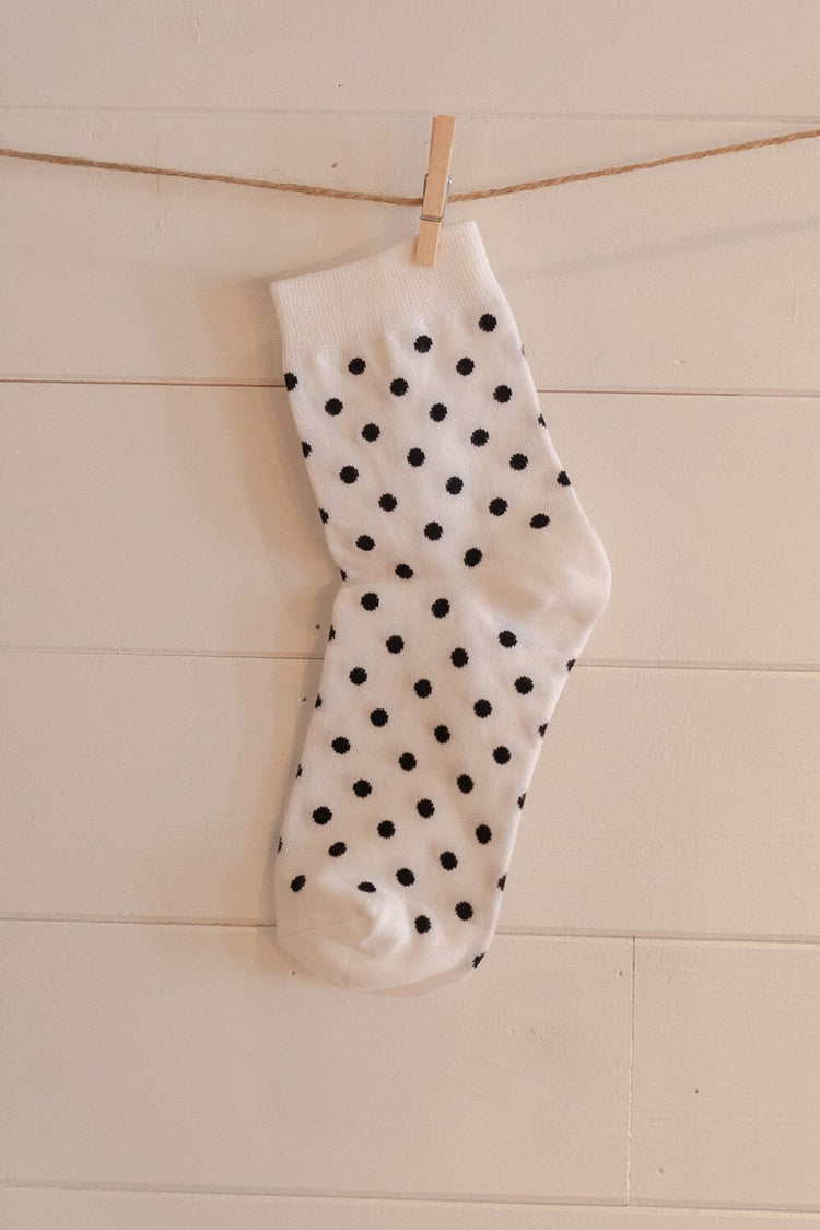 Polka Dot Socks | White Black Polka Dots