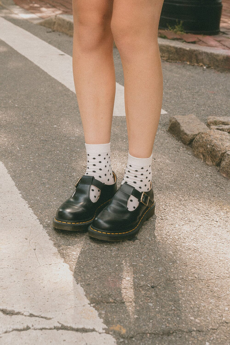 Polka Dot Socks | White Black Polka Dots