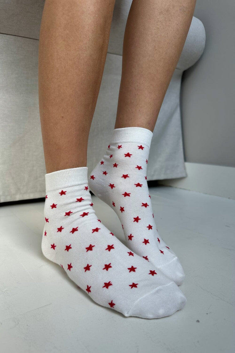 Star Socks | White