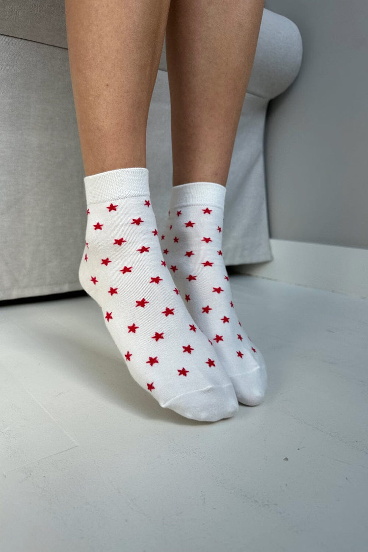 Star Socks | White