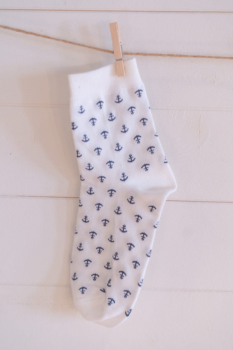 Anchor Socks | White