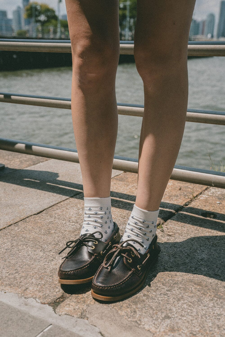 Anchor Socks | White