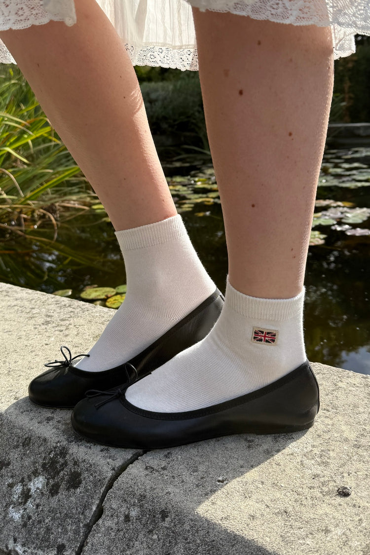 Union Jack Socks | White